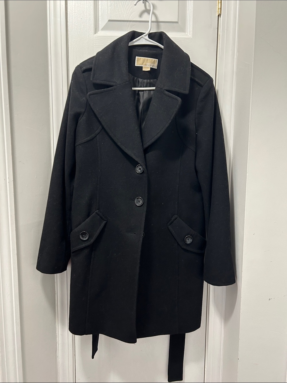 Michael Kors  Black Women's Wool Blend Peacoat